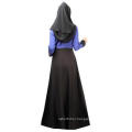 soft quality polyesterdubai women dress black long sleeve lace abaya islamic clothing